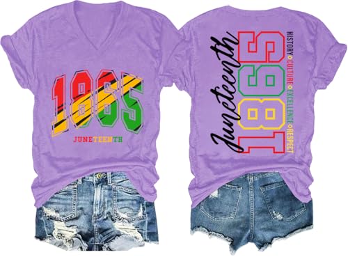 BTGRL Juneteenth 1865 Shirt History Culture Excellent Respect Shirt Black Independence Day T-Shirt Women Men