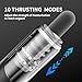 Automatic Stroker - Penis Vibrator for Men Masturbator with Thrusting & Vibration & Waterproof & Voice & Rolling Beads & Strap On Harness, Milking Machine for Men's Pleasure Electric Masturbation Cup