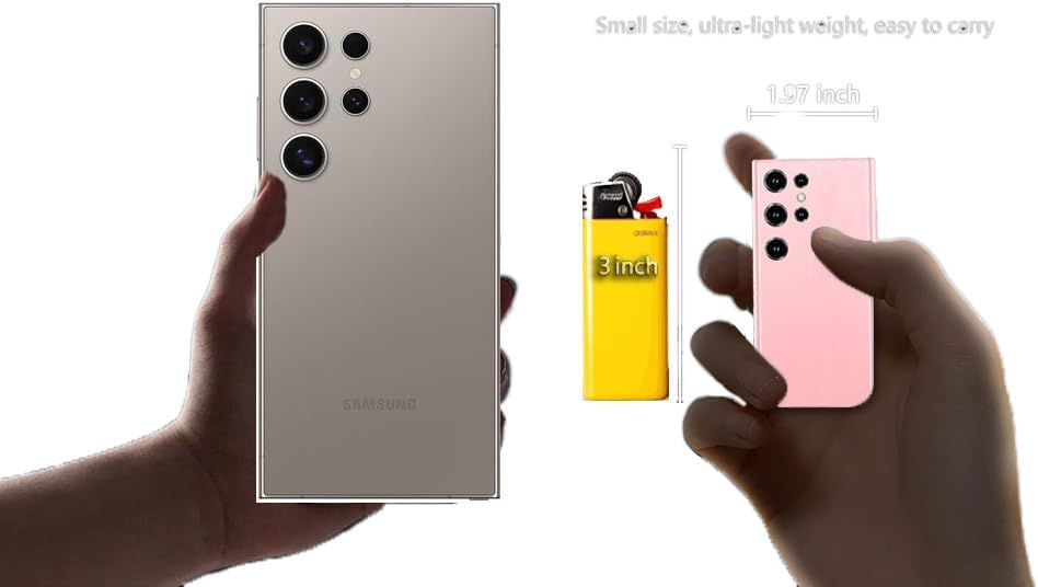 Mini Galaxy S24 SmartPhone - World's most Small S24 Ultra 4G LTE Mobile Smart Andoriod Mini Phone, Great Children Teenagers Gift, Pocket Phone Micro 3" Touch Screen 2GB/16GB Tiny Galaxy S24 Look Alike image 2 of 9 B0F1KYFFW6