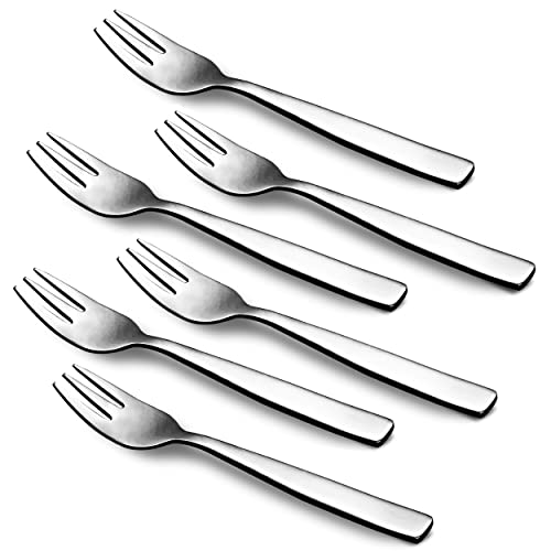 CAMRI Mini Cake Fork for Dessert Pastry, Fruit & Salad, Stainless Steel Small Forks Pack of 6, 5.4 Inch - Image 3