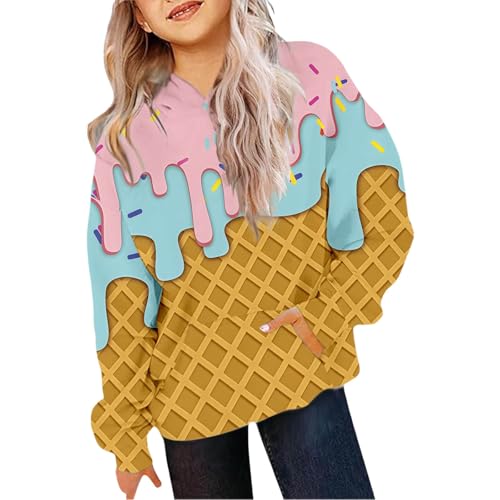 Sweat à capuche en polaire douce avec impression glacée style décontracté