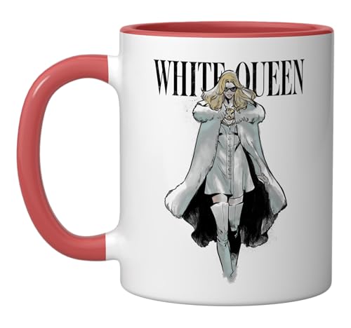 Marvel House of X Emma Frost White Queen Ceramic Mug, Red/White