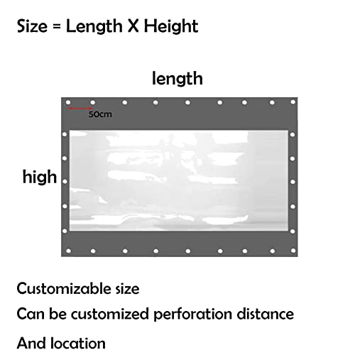 Bâche en plastique transparent avec oeillets pour protéger votre terrasse - 5
