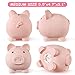 PJDRLLC Piggy Bank, Unbreakable Plastic Money Bank, Coin Bank for Girls and Boys, Medium Size Piggy Banks, Practical Gifts for Birthday, Easter, Christmas (Flesh-Colour)