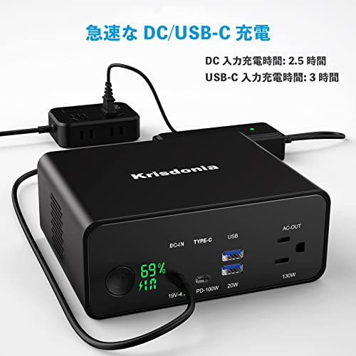 ポータブル電源 AC出力対応130W NJF-K4 - 画像 4