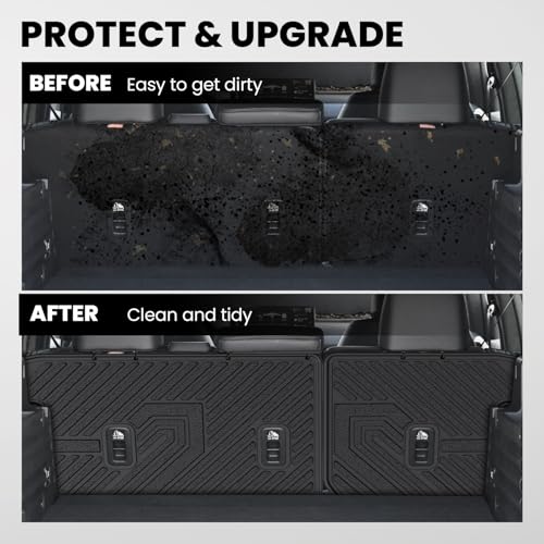 Image of LASFIT Rear Seat Back Protector for Honda Passport 2026 | All Weather TPE Pet Friendly Custom Fit Passport Second Row Back Seat Cover Mat Liner Accessories, Black