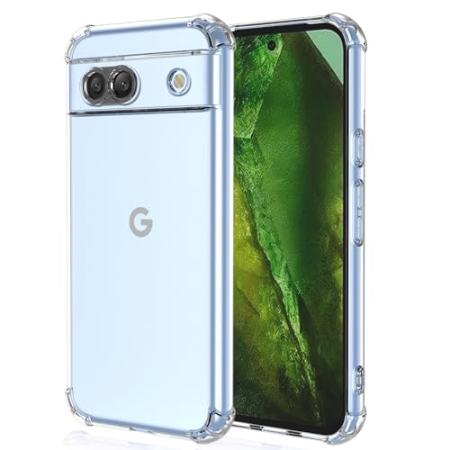 XINYEXIN Transparent Case for Google Pixel 8a, Slim Shockproof TPU Bumper Clear Phone Case Cute Pattern