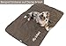 Direkt-Stick.de Hundedecke mit Namen Bestickt, personalisierbare Heimtierdecke für Hunde und Katzen, 4 Farben, weiche Wendedecke, Liegedecke Teddyfell (Sand)