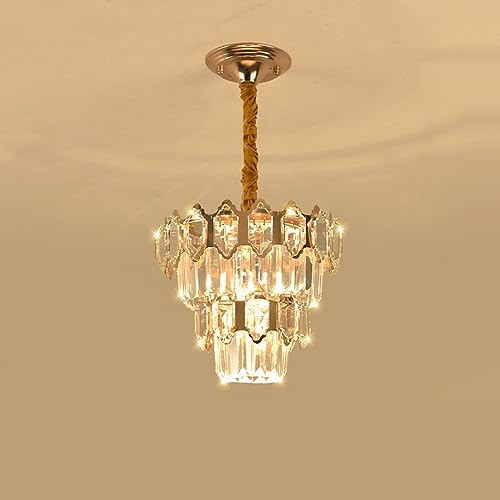 Plafonnier de cuisine en cristal pour couloir sombre, grande suspension 4 niveaux