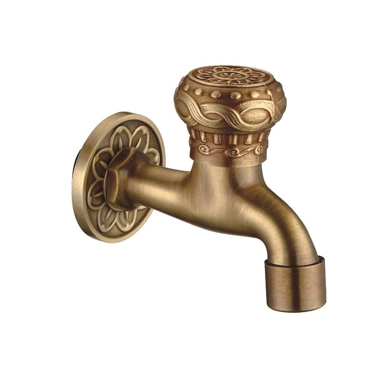 Robinet à ouverture rapide quatre points cuivre motif poisson