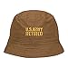 Mens Bucket Hat U.S.Army Retired Embroidered Washed Cotton Classic Bucket Hat Khaki