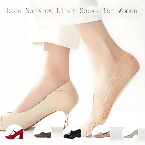 Pleteffect Socks, Pleteffect Mesh Lace No Show Liner Socks, Ultra Thin Non Slip Breathable Casual Lined Boat2