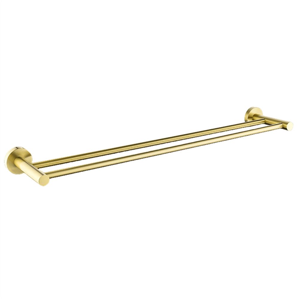 Porte-serviettes doré brossé et accessoires de salle de bain haut de gamme
