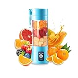 Batidora Licuadora Klack portátil, 380 ml con seis cuchillas - Azul