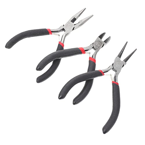 Housoutil 3Pcs Nipper Pliers for DIY Crafts Hand Made Jewelry Repair Tools Compact and Pliers for Beading and Wire Work Comfortable Grip Design