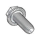 3/8-16X5/8 Unslot Ind Hex Wash Serrated Metal Thread Forming Alternative Screw Full Thread Zinc Bake Wax - ECS-3710RWS