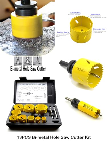 Kit de brocas bimetálicas SCOWELL 13 piezas 38 mm corte profundo miniatura 4