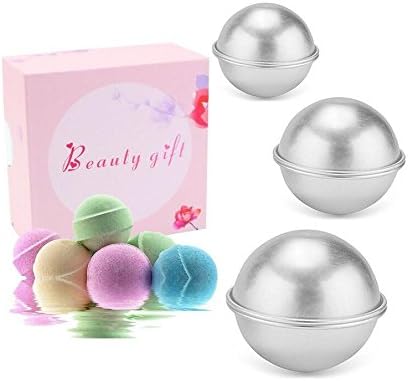 DaHanBL Silver Color DIY Metal Bath Mould Bath Bomb Cake Molds