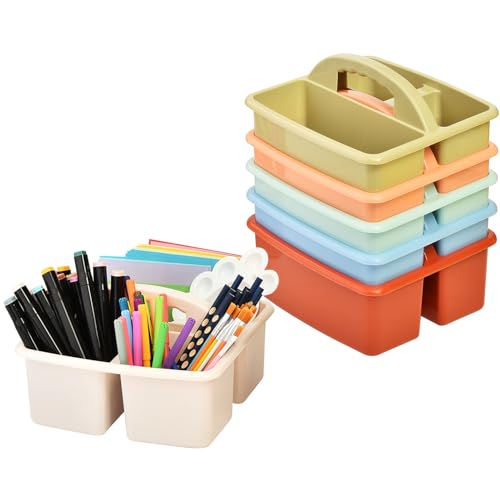 Plastic Storage Caddy Organizers, 6 Pcs Portable Teacher Classroo...