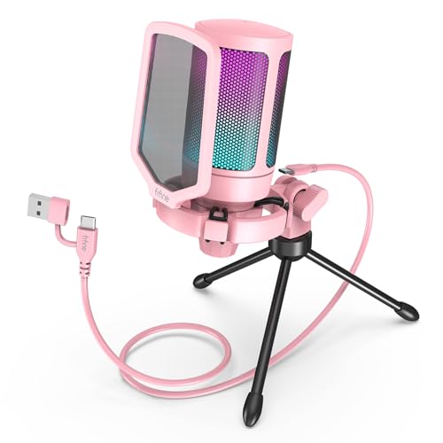 Amazon.co.jp: FIFINE USB コンデンサーマイク RGBライティング