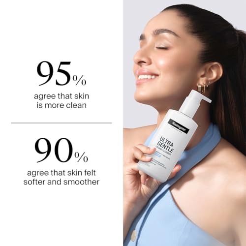 Image of Neutrogena Ultra Gentle Creamy Cleanser (Pack of 2) | 14X Gentler Face Wash for Sensitive Skin | All Skin Types | Barriercare Technology & 10% Glycerin | Paraben-Free | For Men & Women