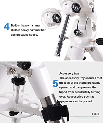 41ncKg7df2L Anbayqgz EQ6-R Equatorial Telescope Mount, Computerized Hand Controller with 42,000+ Celestial Object Database - Image 6
