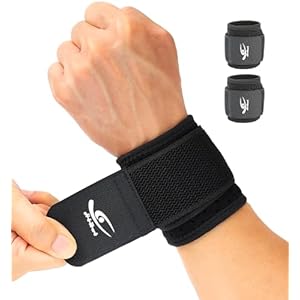 HiRui Wrist Brace (2 PCS) – Adjustable Compression for Carpal Tunnel Arthritis Tendonitis Sprain Wrist Pain Relief | Wrist Support Wrist Wraps for Both Hands, Ideal for Sports & Gym Workouts (Black)