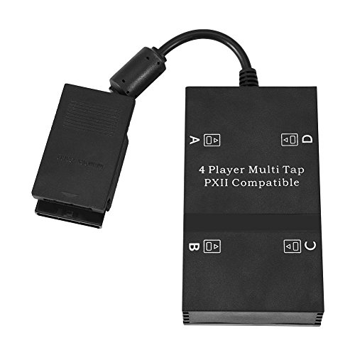 Image of Multitap for PS2, 4 Player Multi-Tap Adapter Connector with 4 Memory Slots for Playstation 2