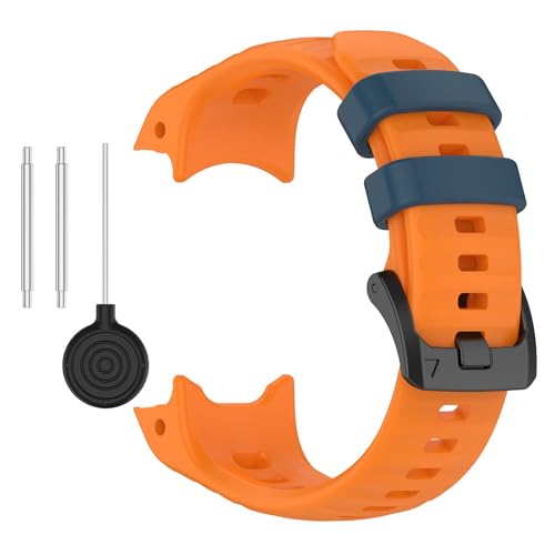 Garmin instinct E 45MM�p�o���h 22MM �x���g ���F �ւ��o���h �V���R���� �_�炩�� �ʋC�� �ϋv�� �X�|�[�c�o���h �A�N�Z�T���[(�I�����W�g���C���C�g�u���[)