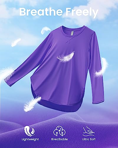 Image of G4Free Lightbreeze Womens UPF 50+ Long Sleeve Workout Tops Quick Dry UV Sun Shirt Running Gym Hiking Yoga Casual Lightweight