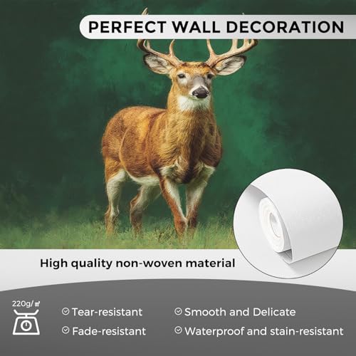 Papier peint intissé fresque murale cerf grand format haut de gamme