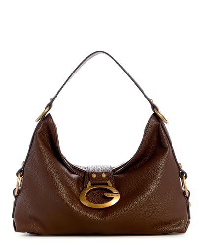 GUESS Camden Shoulder Bag, Bolsa de Hombro Mujer, Espresso, Talla única