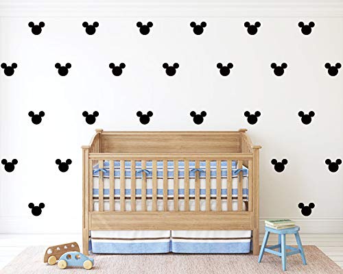 Bestickers Mickey Mouse Head Wall Decals [Set Of 160 | 2X1.5 Inch | Removable Wall Decals | Peel And Stick Decal| (Mickey Mouse Polka) #TOP4