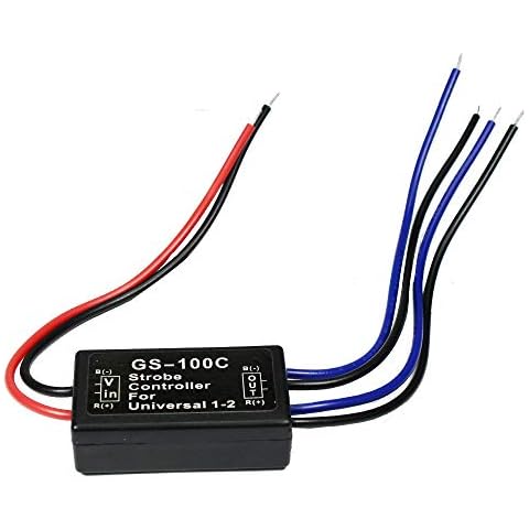HUIQIAODS 12V GS-100C Flash Strobe Controller Auto Car Flasher Module for LED Brake Light Tail Stop Light Cover