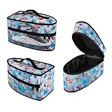 Rchsmod Blue Butterfly Print Steam Iron Case Portable Iron Storage Holder Handheld Travel Steamer Bag with Handle Lightweight Travel Bag Iron Accessories, Case Only