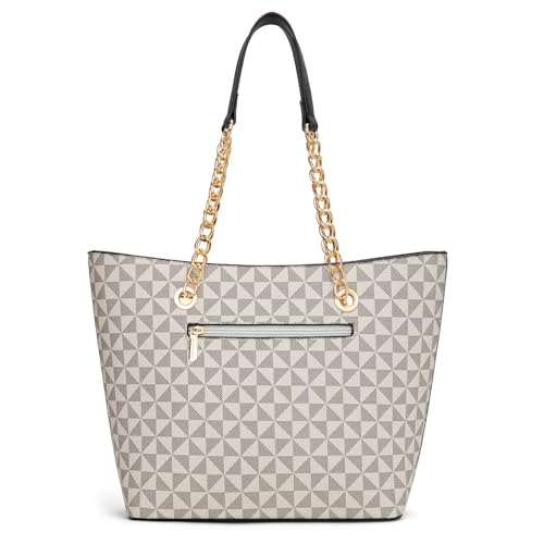 Image of Handbags for Women Chain Shoulder Vegan Leather Tote Bag Top Handle Handbag