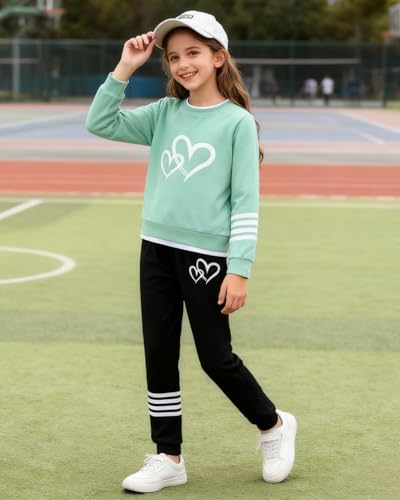 Image of OLMRJKD Kids Toddler Girls Clothes Figure Graphic Drop Shoulder Top Pullover Spotted Print Pants Fall Winter Outfit Set