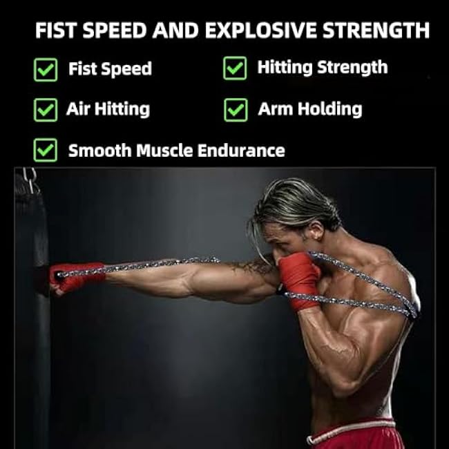 Boxing Training Equipment, Resistance Bands for Shadow Kicking Punching Exercise Accessories for Full Body Workout Home Gym Men and Women