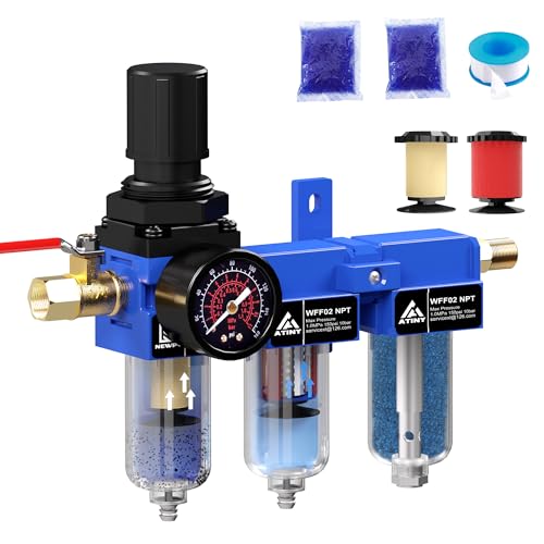 Filtre de 5 et 0,01 microns NPT 1/4" pour stopper l'eau et l'huile du compresseur