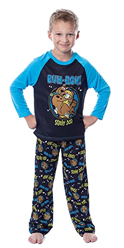 INTIMO Scooby-Doo Boys' Scooby Shaggy Ruh-Roh! Raglan Sleep Pajama Set