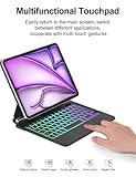 FOGARI Magic Keyboard for iPad Air 11" (M3/M2) 2025/2024, for iPad Pro 11(4th/3rd/2nd/1st Gen) with Trackpad, 7 Colors Backlit, Magic UK Layout Keyboard, Black - Image 4