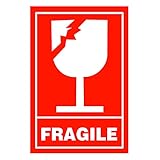Fragile Stickers,Glass Stickers,Handle with Care Shipping Stickers,Mailing Postage Parcel Stickers,2