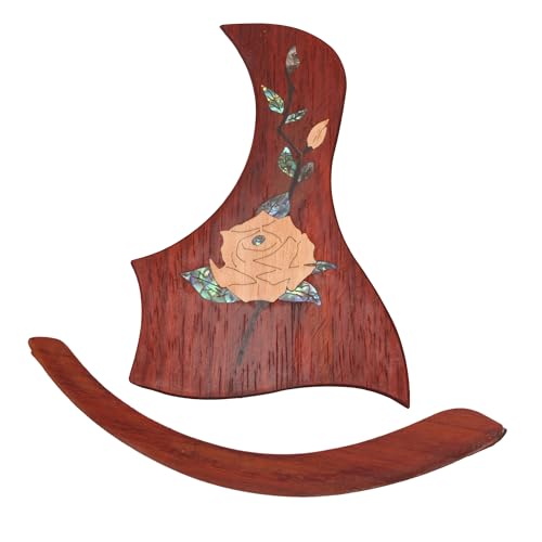 BQLZR Mahogany Wooden Guitars Pickguard Cover with Armrest for 39-41 inch Pack of 2