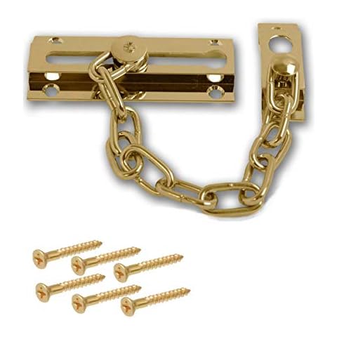 Merriway Door Security Chain in Brass Cover