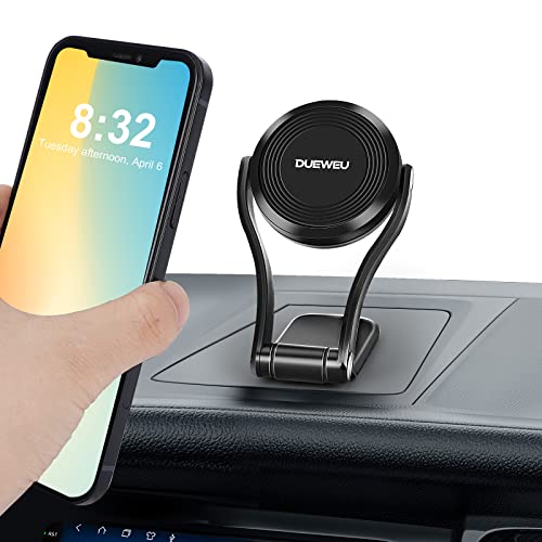 Car Magnetic Cell Phone Holder Mount, DUEWEU Mobile Phone Magnetic Car Mount [ Super Strong Magnet ] Windshield Dashboard Dash Kitchen Stand for iPhone Samsung Smartphones