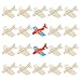 DAJAVE 20 Pack Wooden Model Airplane, DIY Balsa Wood Airplane Kits Handicraft Plane, Wooden Airplane for Birthday Party Carnival Party