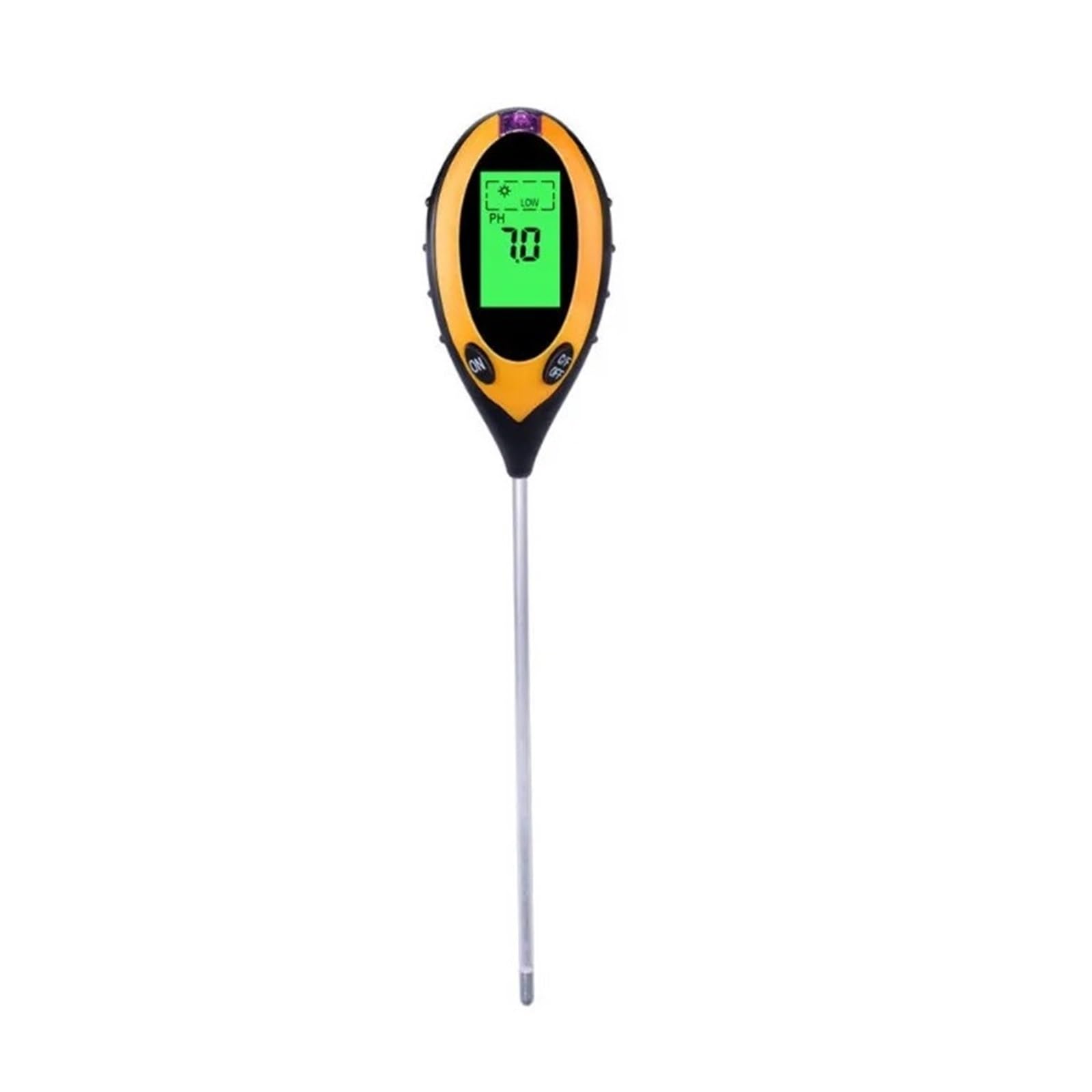 4 In 1 Digitaler Bodentester Boden PH-Monitor Temperatur Feuchtigkeitsmesser Bodendetektor Sonnenlichttester for Gartenpflanzen Landwirtschaft Einfache Bedienung