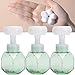 Dozownik do mydła 3-pak, 300 ml (10 uncji) Dozownik mydła w pianie, Pusta butelka z płynem w kształcie kwiatka, Dozownik przezroczystego mydła, bez BPA, do kuchni i łazienki(Green)