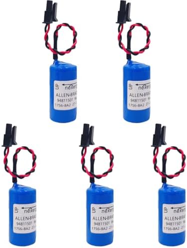 5Pcs 3V 1756-BA2 Replacement Battery for AB 1756-BA2 PLC Controller Assembly BR2/3A-AB 94811501 1756-L1 Battery