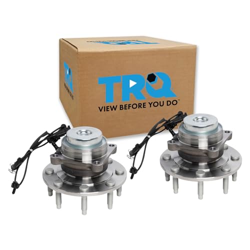Image of TRQ Front Left and Right Wheel Bearing and Hub Assembly Set 2 Piece Compatible with 18-21 Chevrolet Express 2500 18-21 Express 3500 GMC Savana 2500 Savana 3500 2021 4500